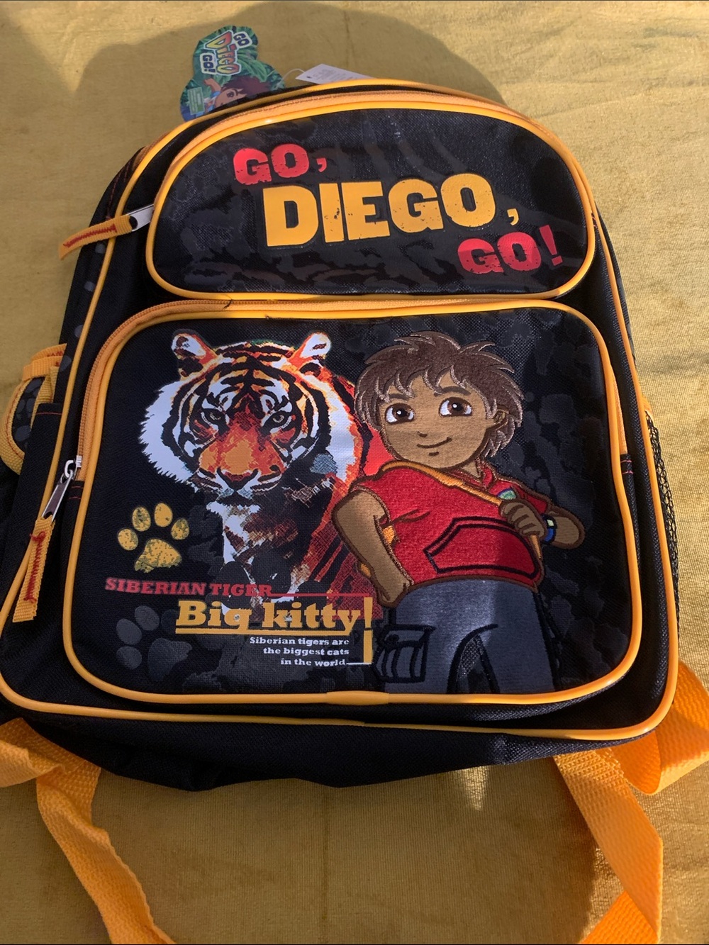 Nickelodeon Yellow and Black Go Diego Go Tag Backpack